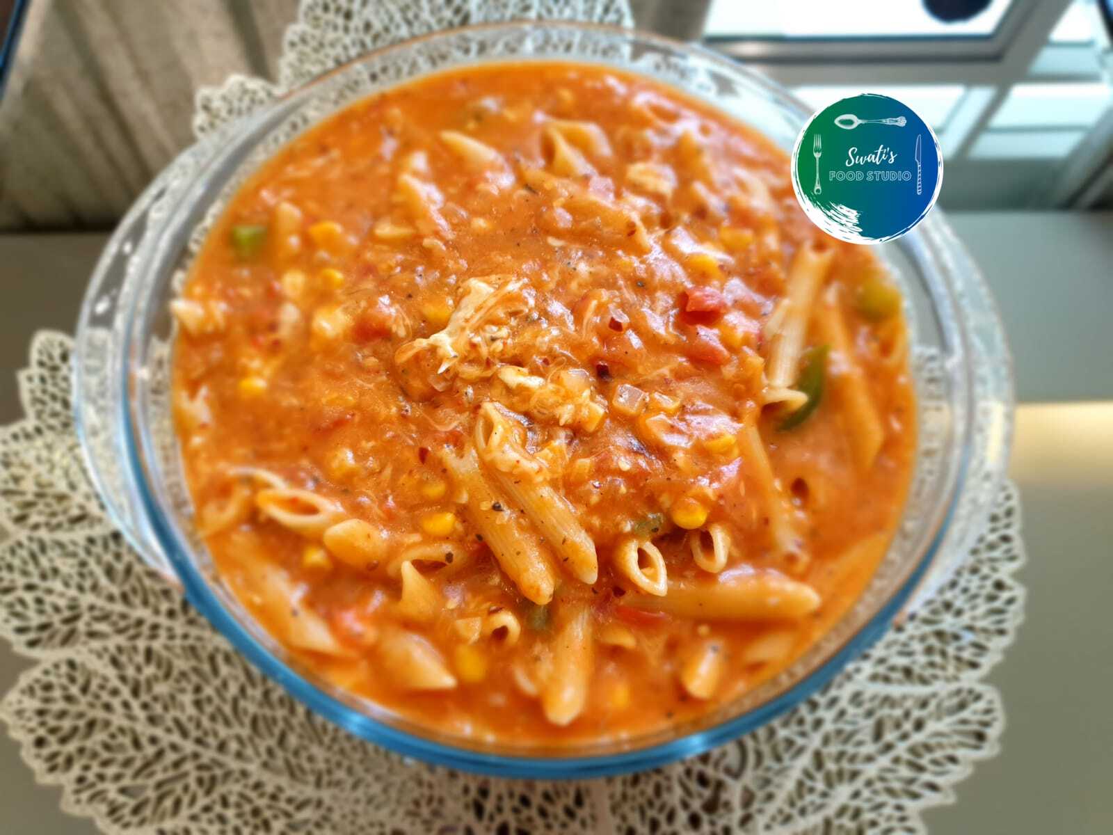 Penne Pasta in Pink Sauce - Swati's Food Studio